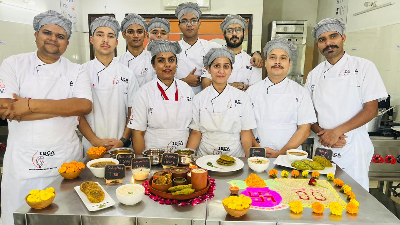 Students in a pastry class