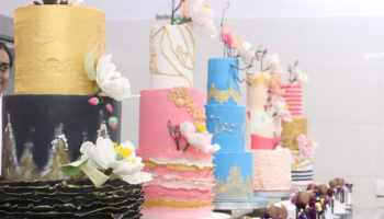 Macarons selection by professional pastry classes student